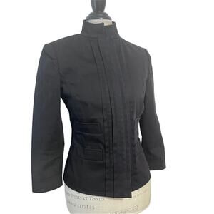 ECCOCI tailored blazer jacket with Nehru collar